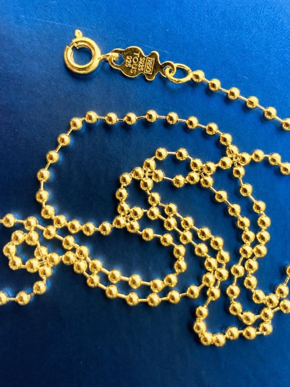 Tous Ball Beaded Sterling Silver Gold Balls Necklace